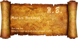 Maris Botond névjegykártya